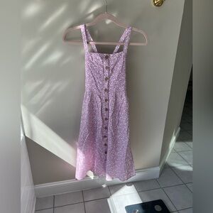 Purple dress with white flowers size L in kids